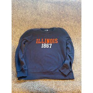 Illinois Crew Neck Sweatshirt Size Men's L